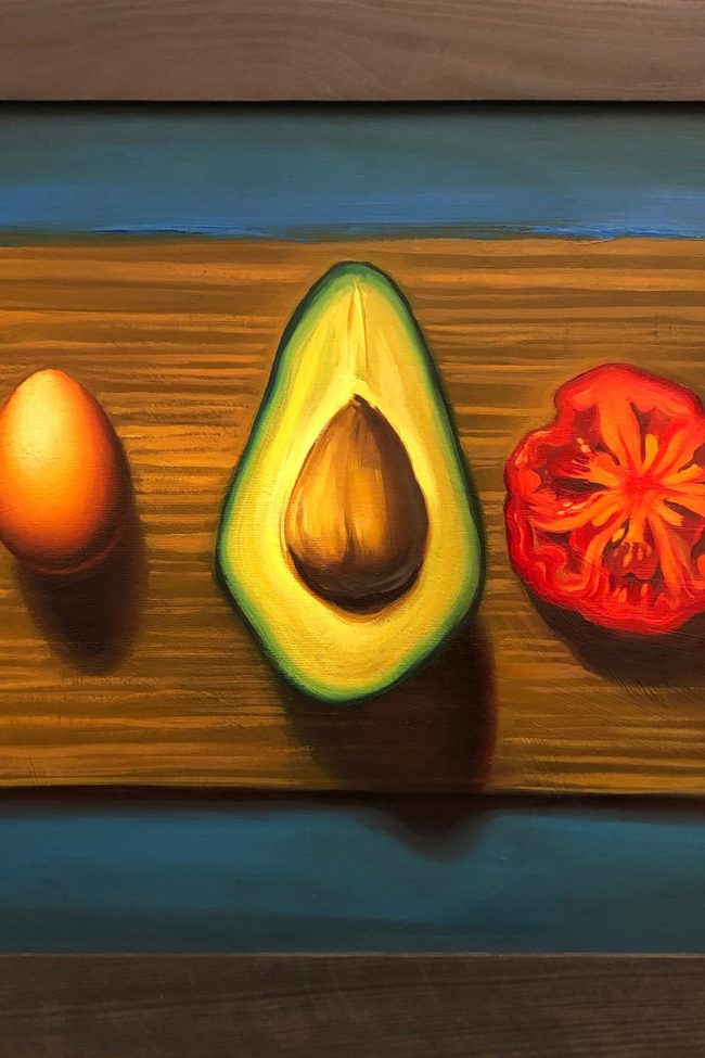 Jajko, awokado, pomidor